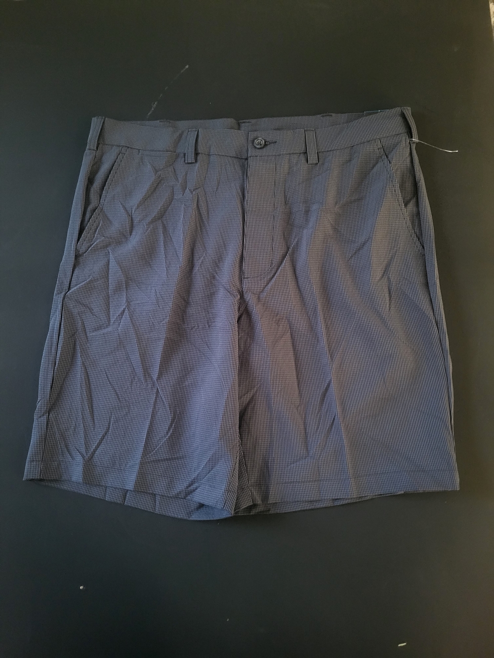 PGA Tour Navy Micro-Pattern Flat-Front Golf Shorts